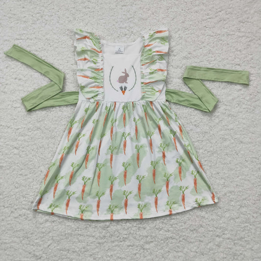 GSD0157 Easter bunny carrot girl dress