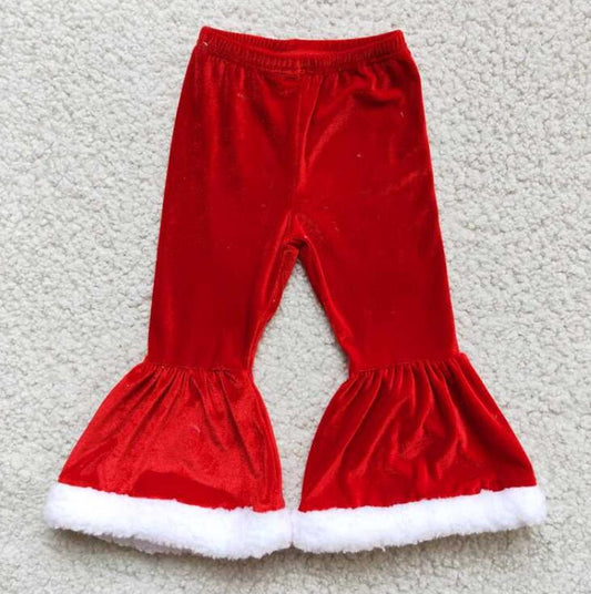 A4-10 Red Plush Christmas Kids Pants