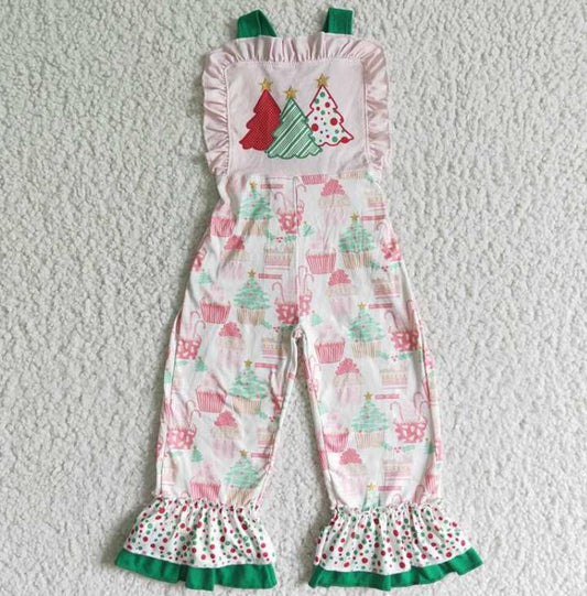 E4-26 Christmas tree girl trousers jumpsuit
