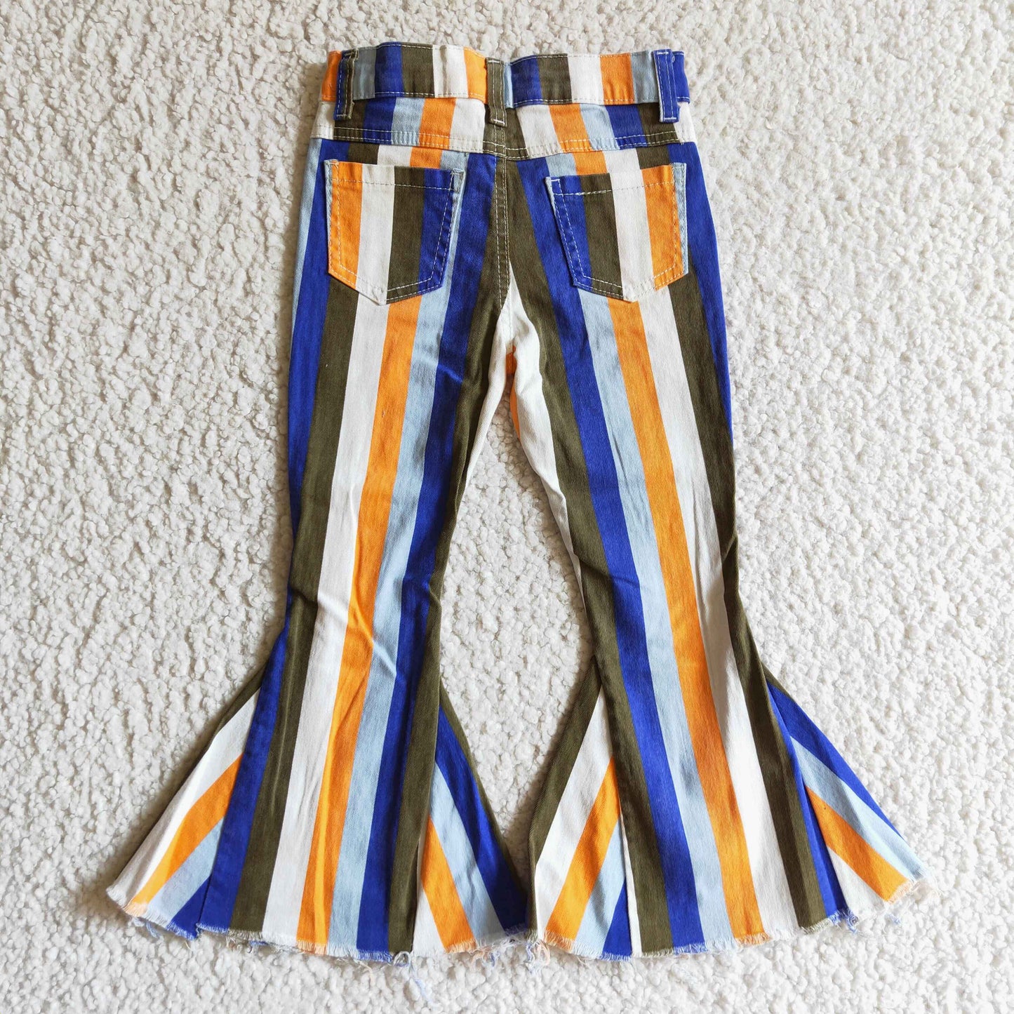 P0029 Blue and White Striped Kids Jeans