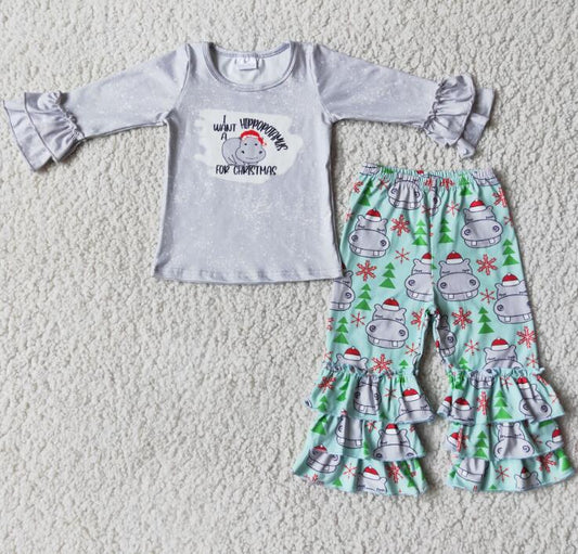 6 C9-39 Christmas cute hippo girl outfits