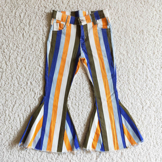 P0029 Blue and White Striped Kids Jeans