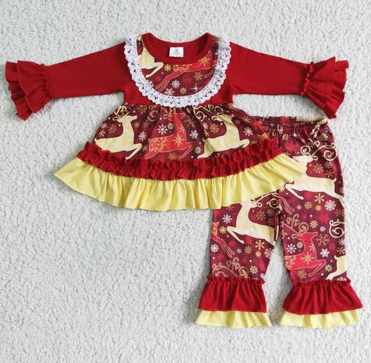 6 A22-30 Christmas Elk Girl Outfits