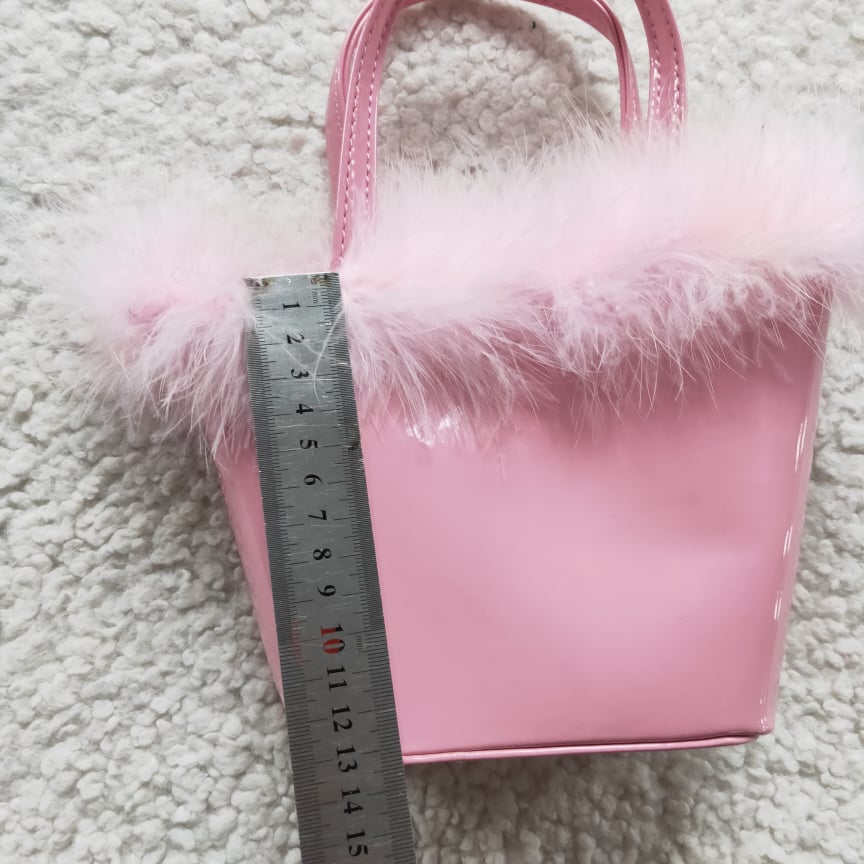 BA0028 Pink Fur Tote Bag