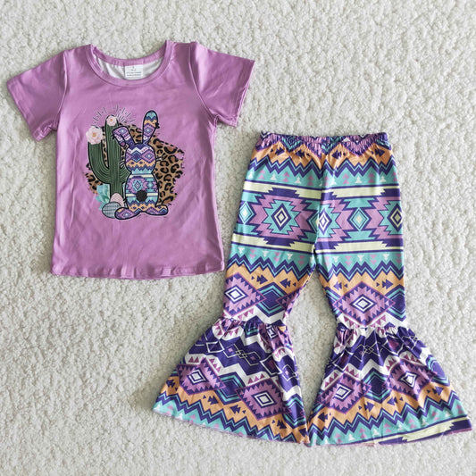 west bunny easter girls bell bottom outfits