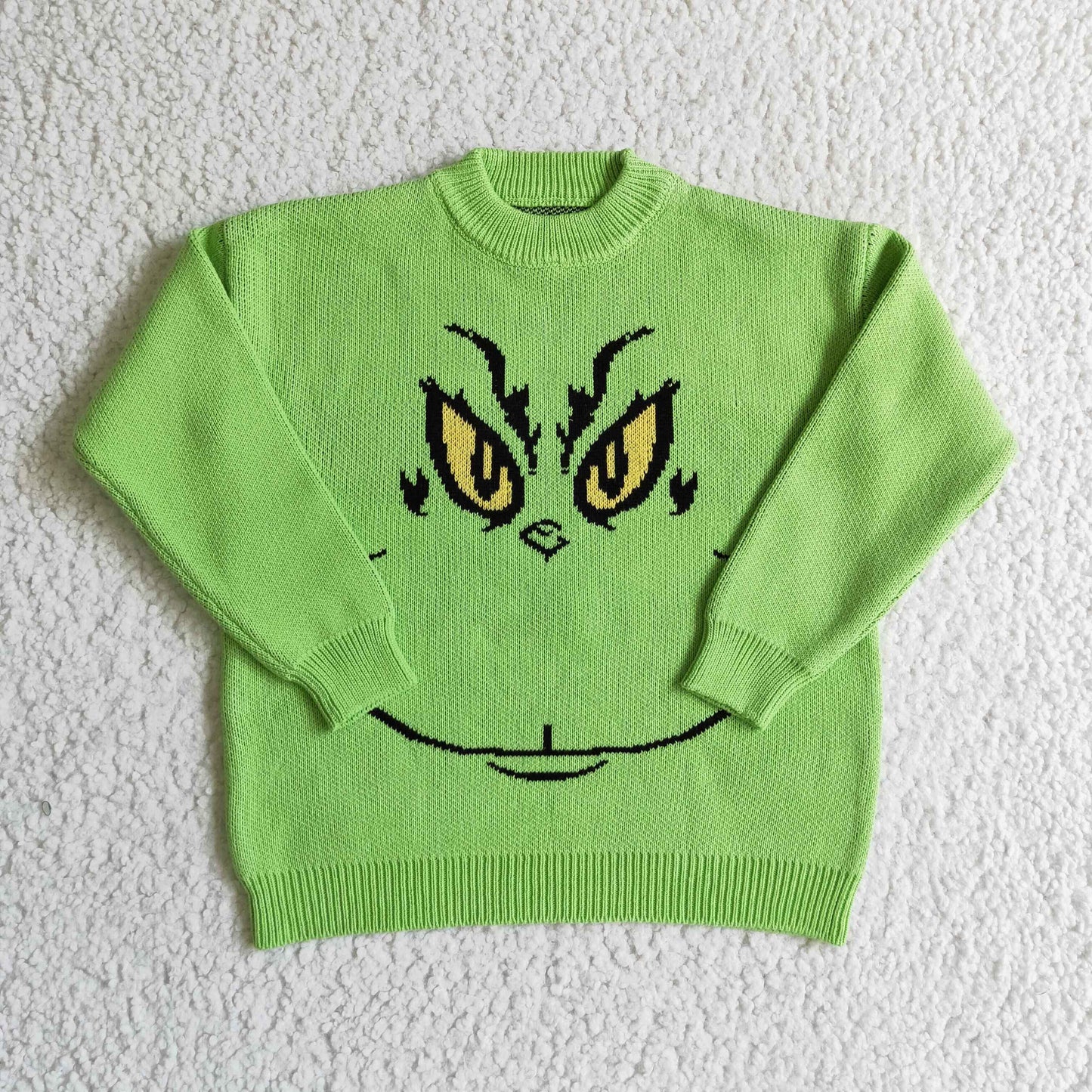 BT0099 Cartoon Christmas Green Sweater
