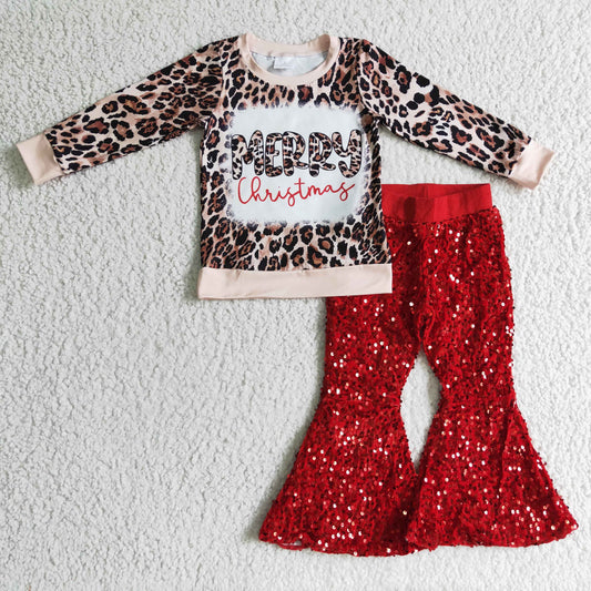 GT0060 +B4-11 Merry Christmas top sequin pants outfits