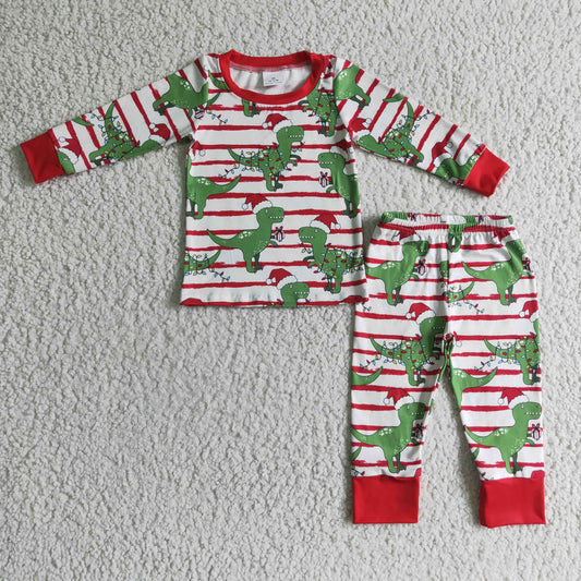BLP0110 Boys Dinosaur Christmas Pajamas