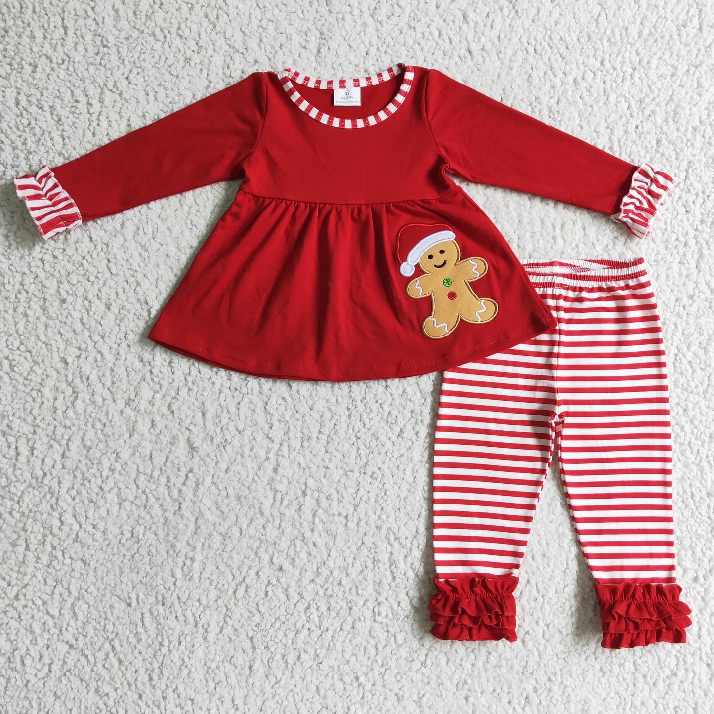 GLP0296 Gingerbread Embroidery Girl Christmas Outfits