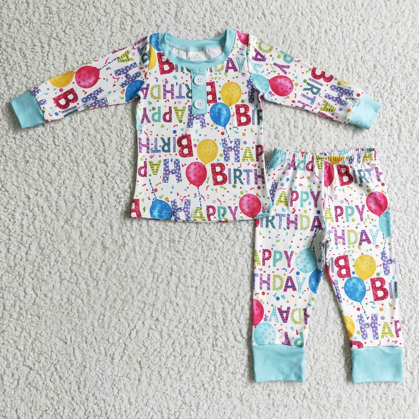 GLP0347 Girls Happy Birthday Pajamas