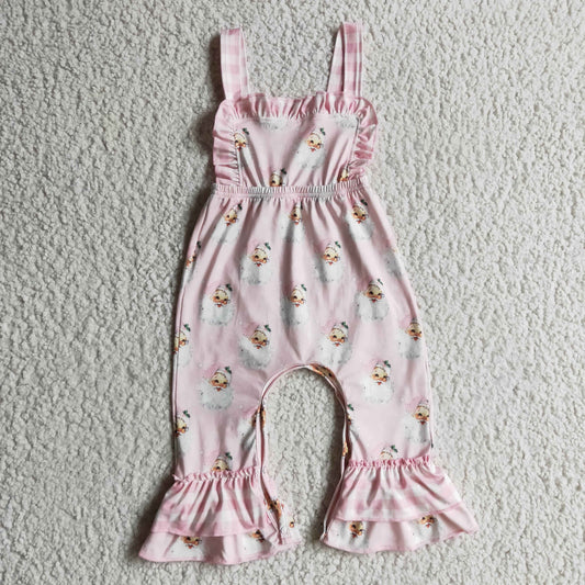 SR0101 Girls Christmas pink jumpsuit