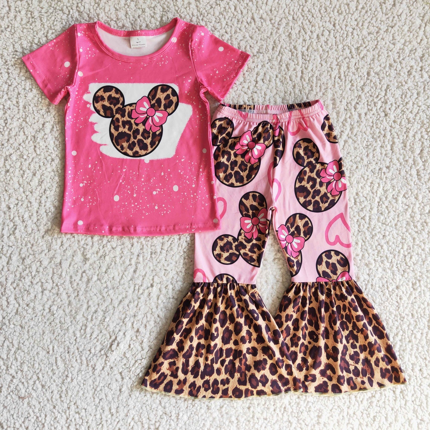GSPO0225 Cute girl leopard print mouse head outfits