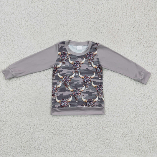 BT0108 Boys Leopard Print Bull T-Shirt