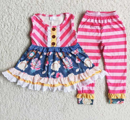 C6-14 Striped Girl's Outfits