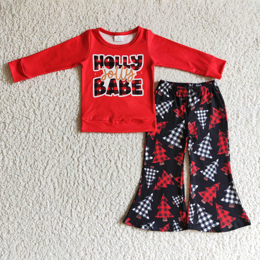 GLP0243 Holly Babe Christmas tree girl outfits