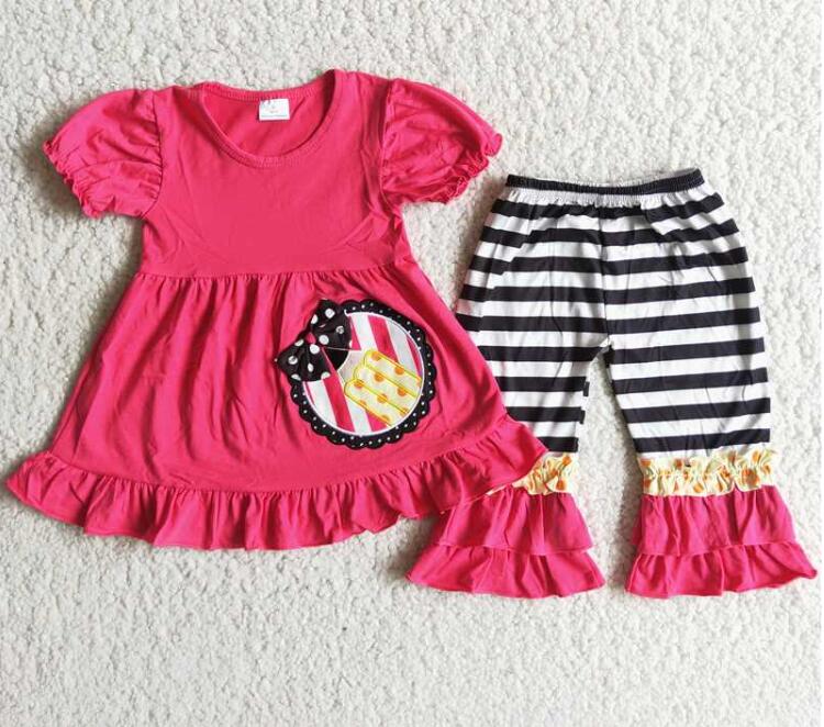 C10-23 Pencil Embroidery Back to School Girls Outfits