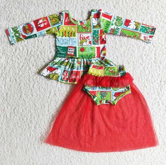 6 A20-13 christmas kids tulle bummies outfits