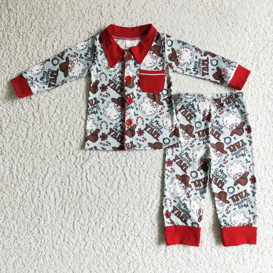 BLP0079 Merry Christmas Boy Pocket Pajamas