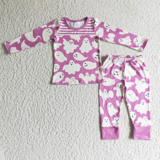 GLP0229 Girls Pink Ghost Pajamas