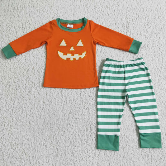BLP0003 Fall Pumpkin Pajamas Set