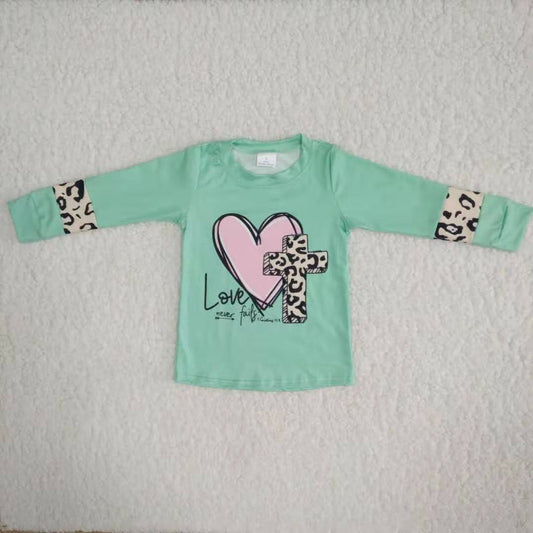 Heart Cross Girl's Easter T-Shirt