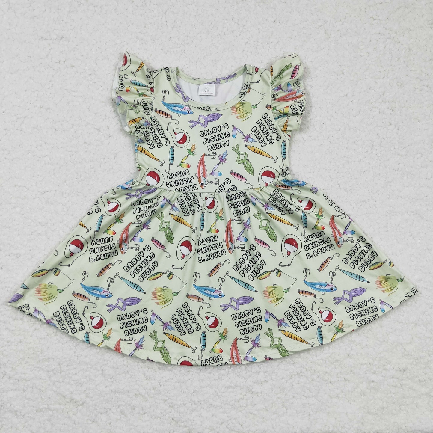 GSD0155 Fishhook Print Girls Dress