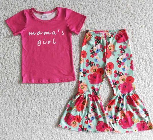 A6-23 mama's girl floral bell bottom outfits