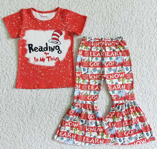B15-4 Reading is my thing baby girl outfits