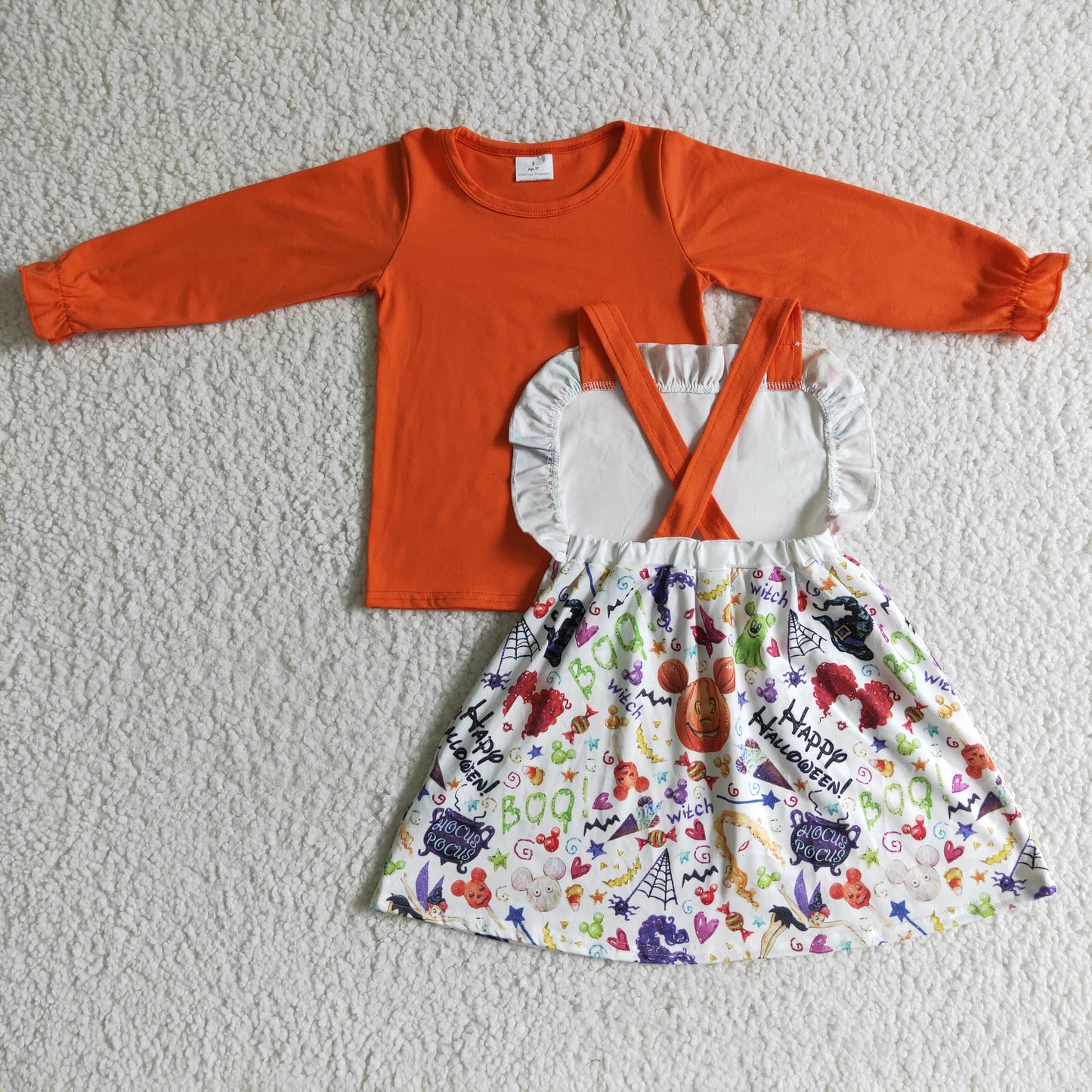 GLD0033 Orange Top and Pumpkin Halloween Outfit
