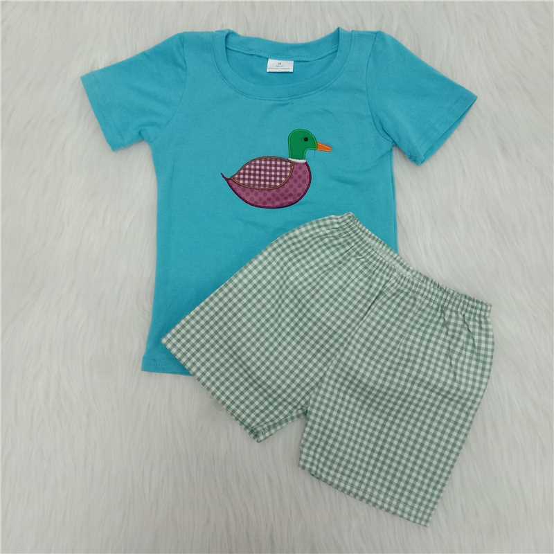 Cute embroidered duck boy outfits