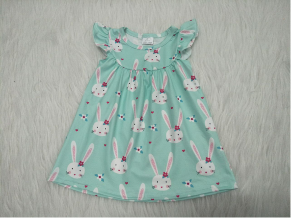 bunny with glasses easter girl dress