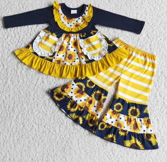 6 A22-28 sunflower pocket girl outfits