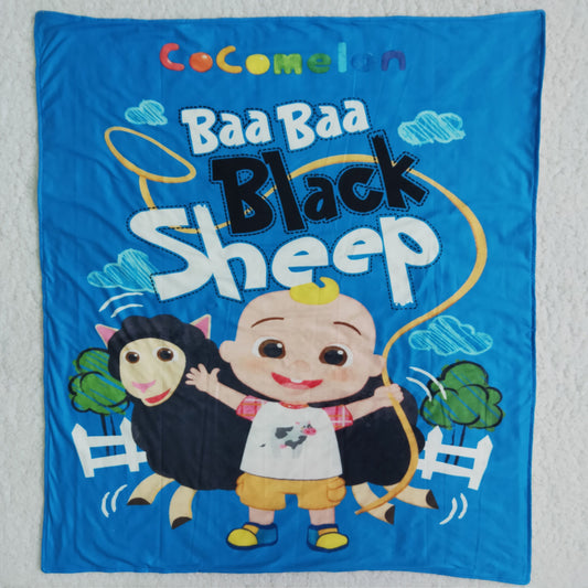 black sheep cartoon baby blanket