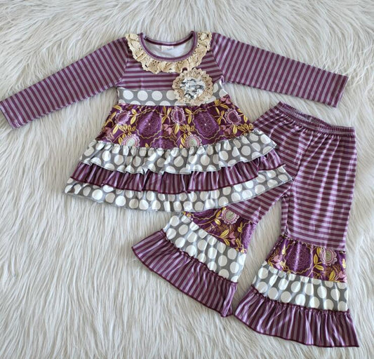 6 A31-28 purple flower girl outfits