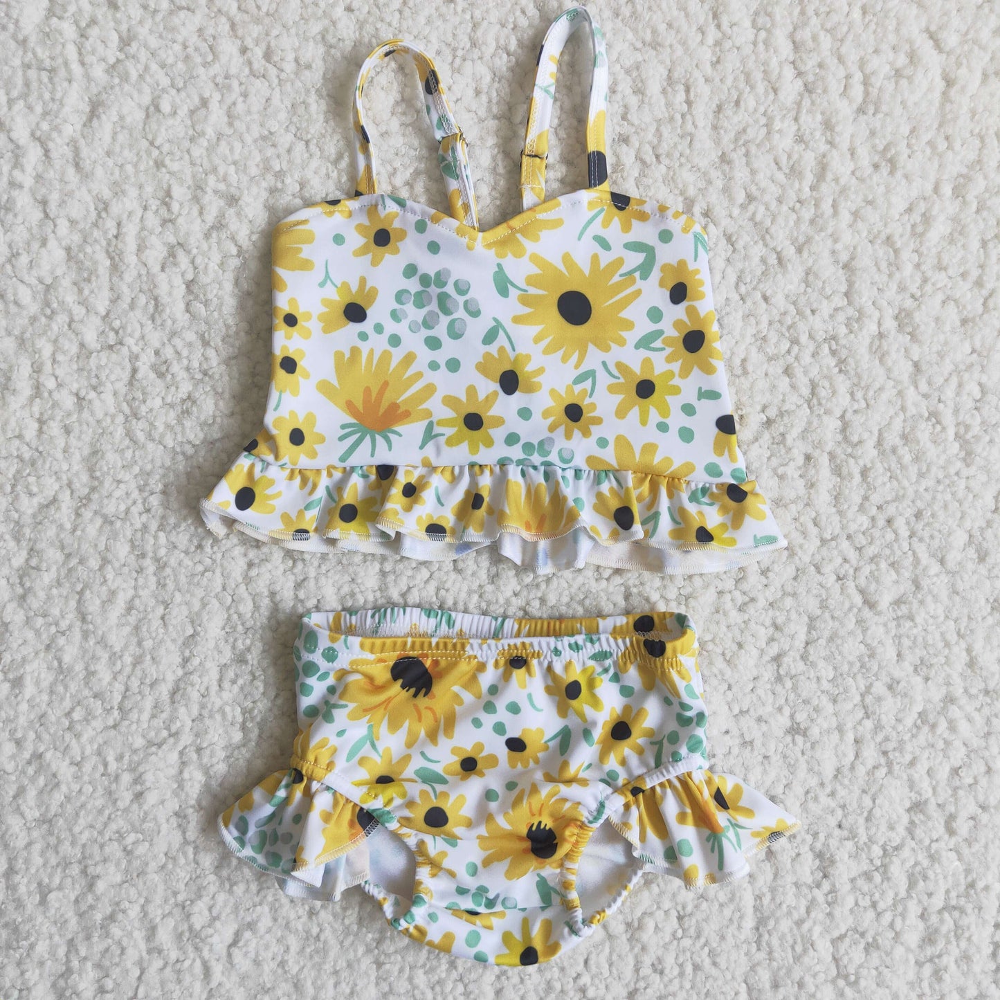 Sunflower girl's suspender swimsuit 2 pc sets