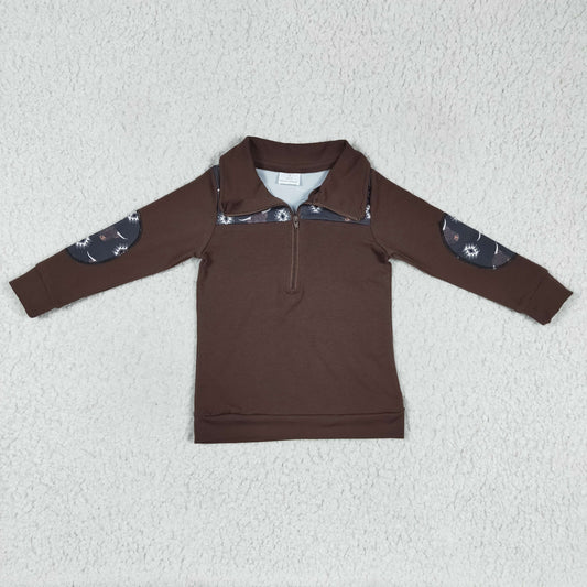 BT0115 Boys Brown Cow POLO Shirt