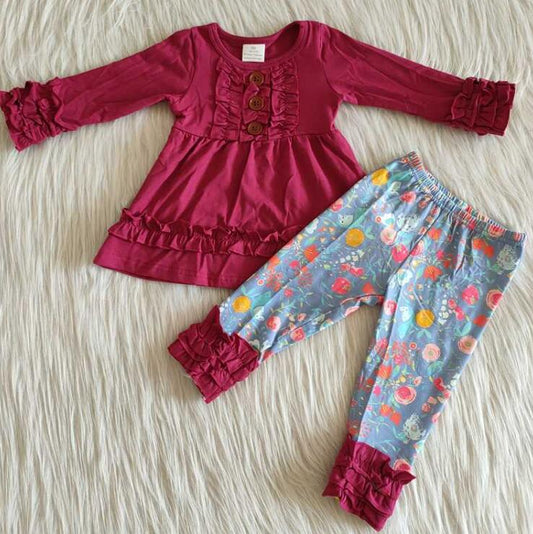 6 A26-16 red flower girl outfits