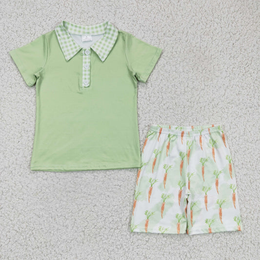 BSSO0095 Boys polo tshirt carrot shorts outfits