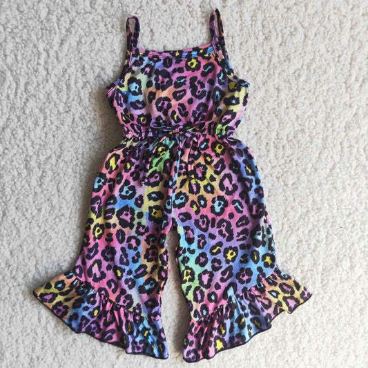 A7-3 color leopard jumpsuit for girl