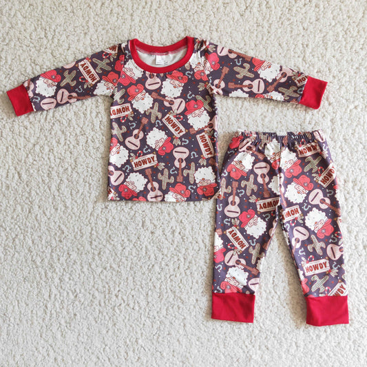 6 B4-25 santa boy pajamas