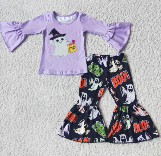 6 A19-12 purple boo ghost girl halloween clothes