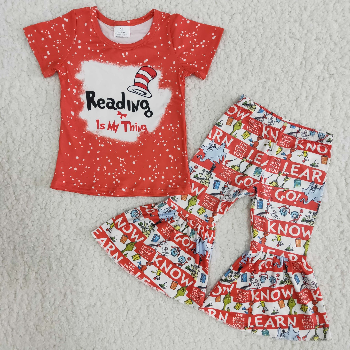 Reading is my thing girls outfit