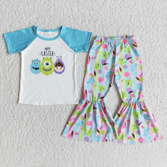 happy easter cartoon girl clothes