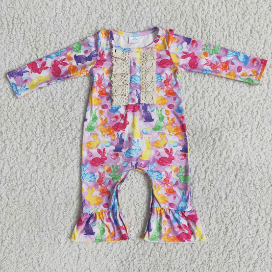 Abstract bunny easter clothes for newborn baby girl