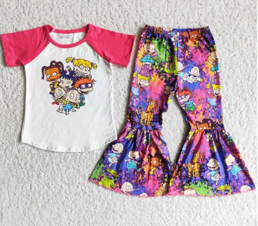 Popular cartoon characters baby girl's outfit