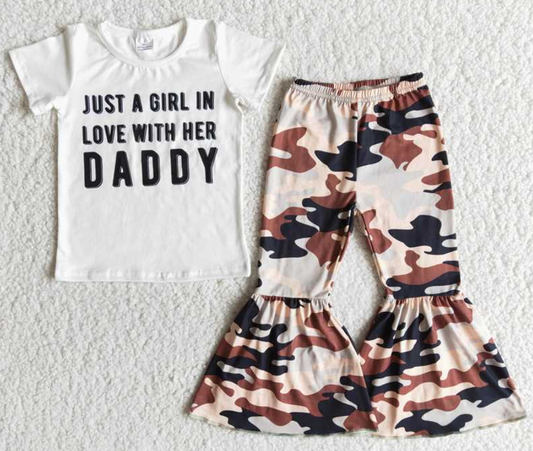 Daddy's girl camouflage suit