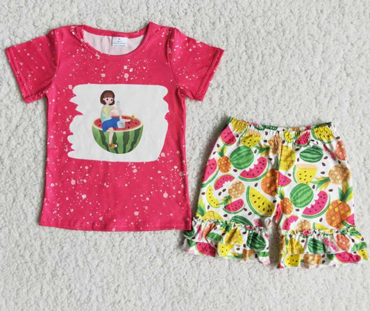 C0-2 girl watermelon clothes