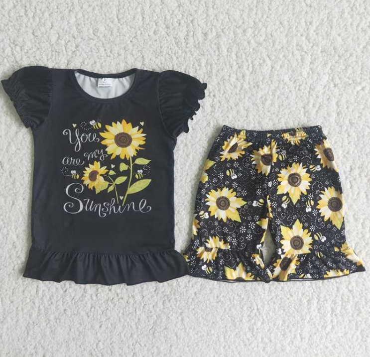 C10-4 Sunflower Shorts Set