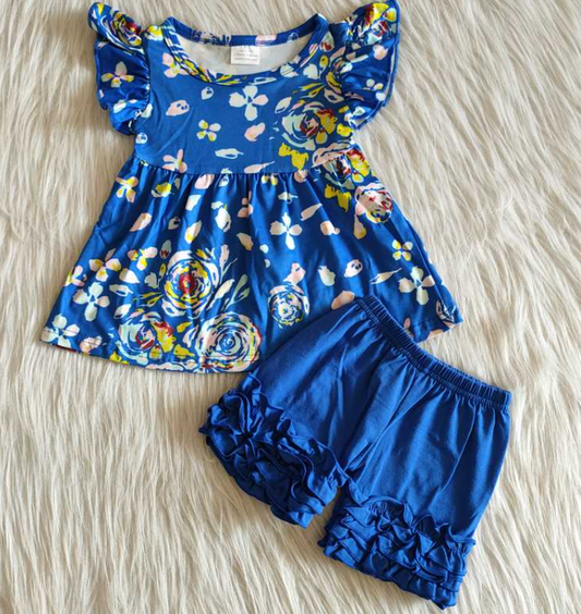 D5-16 blue flower summer clothes