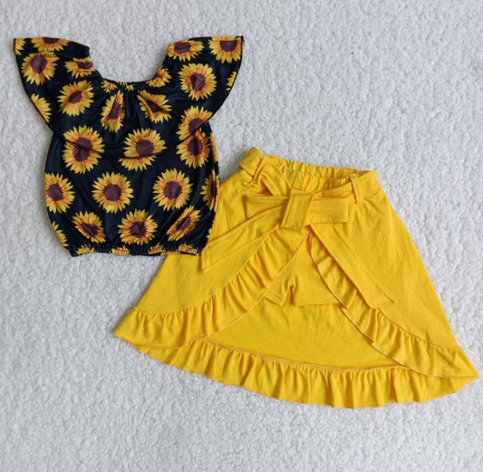 B3-14 One word top sunflower skirt outfits